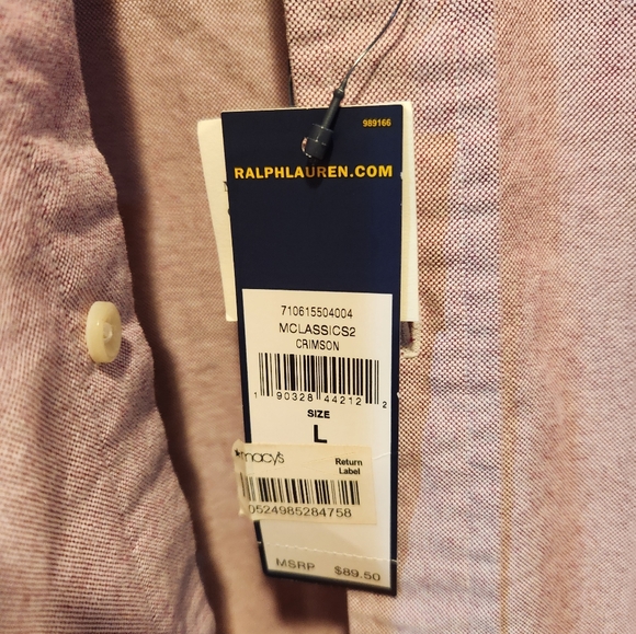 New Ralph Lauren Polo Button Up Men Size Large - Picture 5 of 5